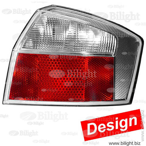 9EL 008 330-801 - Audi A4 (8E2, 8E5, B6) 11/00-> Фонарь задний красный/бриллиант, комплект - Hella