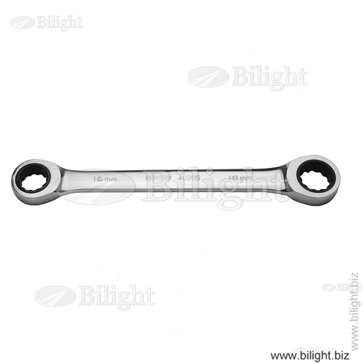46205 - Ключ накидной (метрический, с трещоточным механизмом, двухконечный) Размер 16х18 мм. - SATA-Tool Open Stock