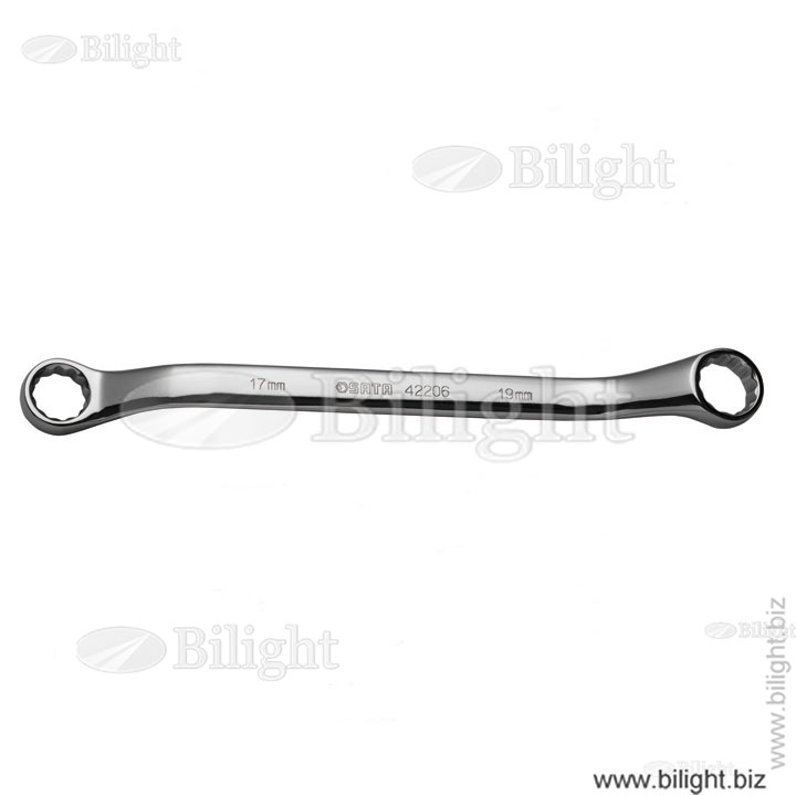 42206 - Ключ накидной (метрический, двухконечный, со смещением) Размер 17х19 мм. - SATA-Tool Open Stock